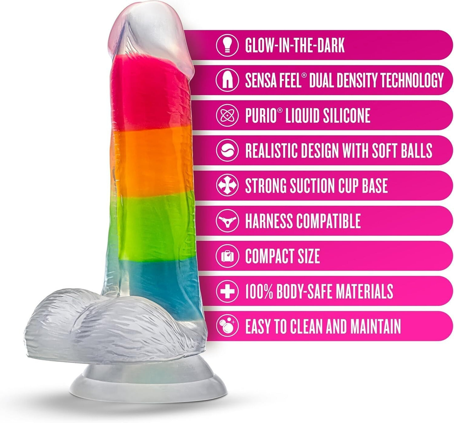 Blush - Neo Elite Rainbow Rave – 6.5 Inch Dild0 (Rainbow)