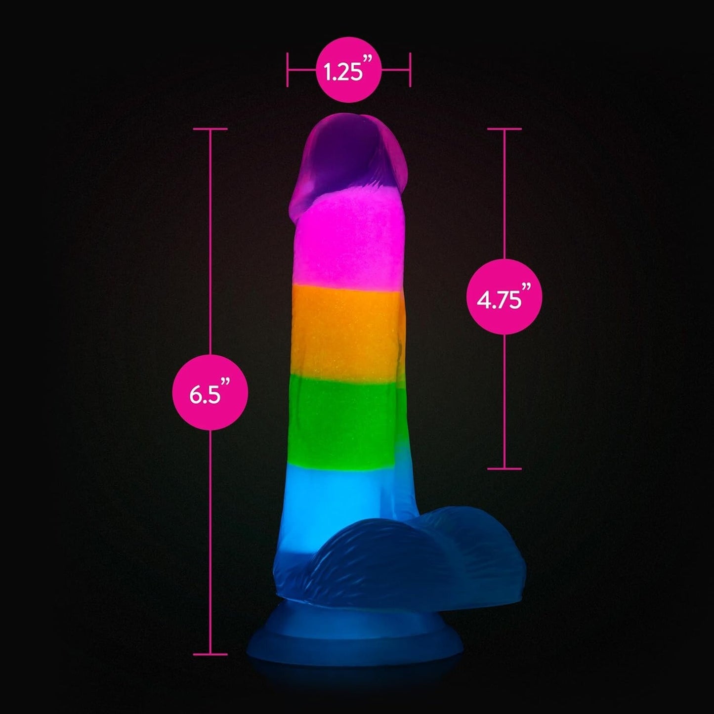 Blush - Neo Elite Rainbow Rave – 6.5 Inch Dild0 (Rainbow)