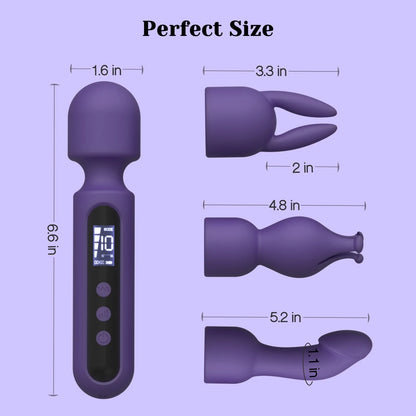 Tracy's Dog - Wand Vibrator with 3 Systems (C spot, G spot, Nipple)